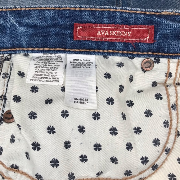 Lucky Brand Vintage Ava Embroidered Distressed Jeans - 4/27 - Picture 12 of 16